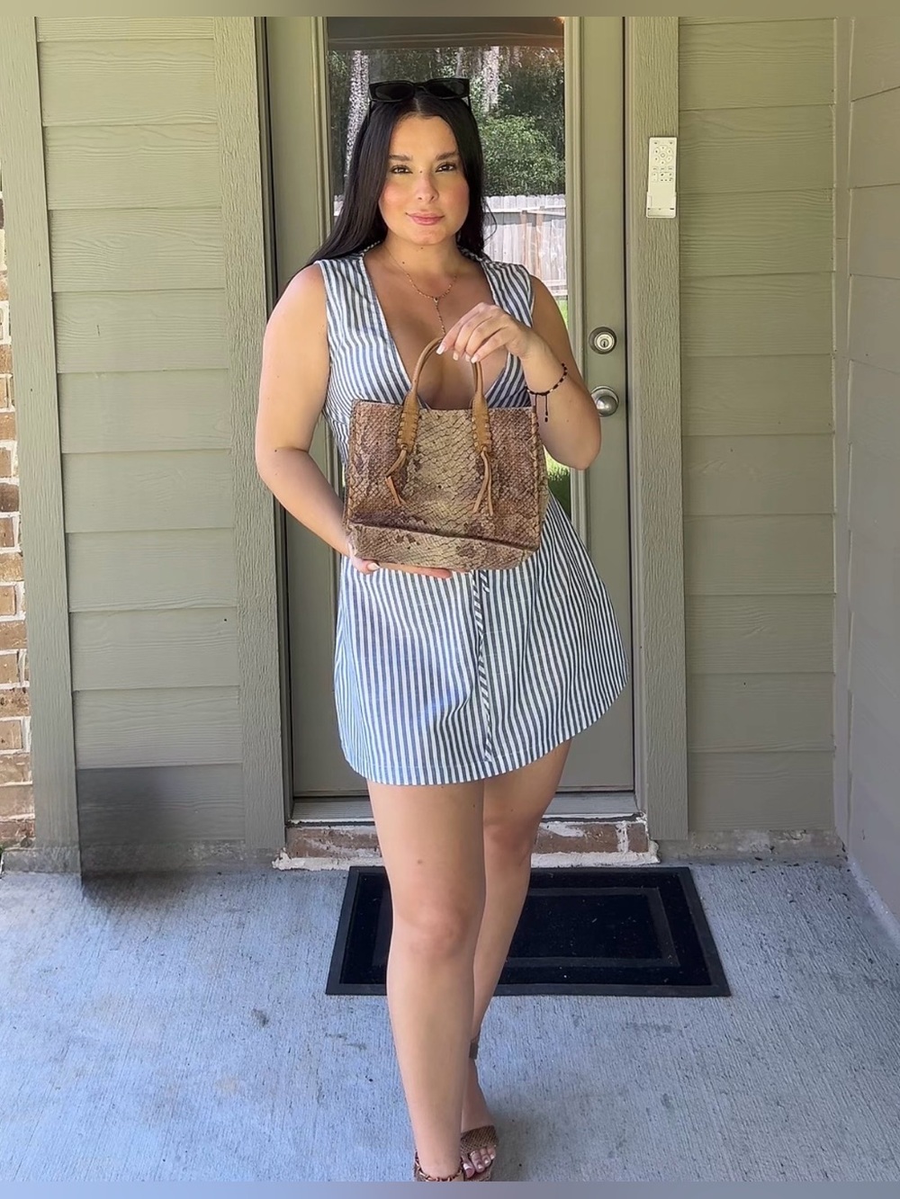 Lucky Brand Genuine Leather Snakeskin Tote | Boho Western Purse